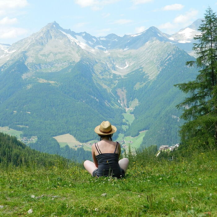 Blick auf die schöne Bergkulisse von Österreich.