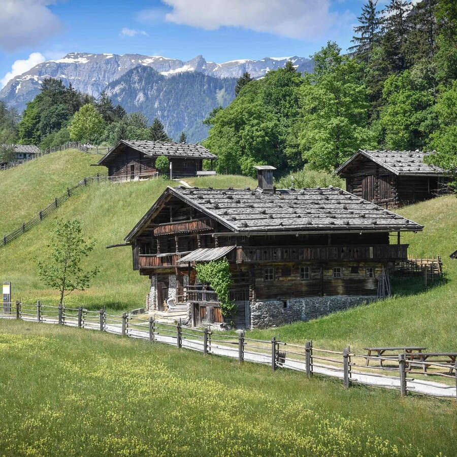 Das schöne alte Tiroler Bauernhofmuseum in Kramsach.