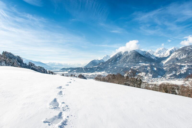 Schneeschuhwandern am Kolsassberg nahe Sternenhimmel in den Tuxer Alpen, Ferienwohnung für 1–5 Personen, Kolsassberg