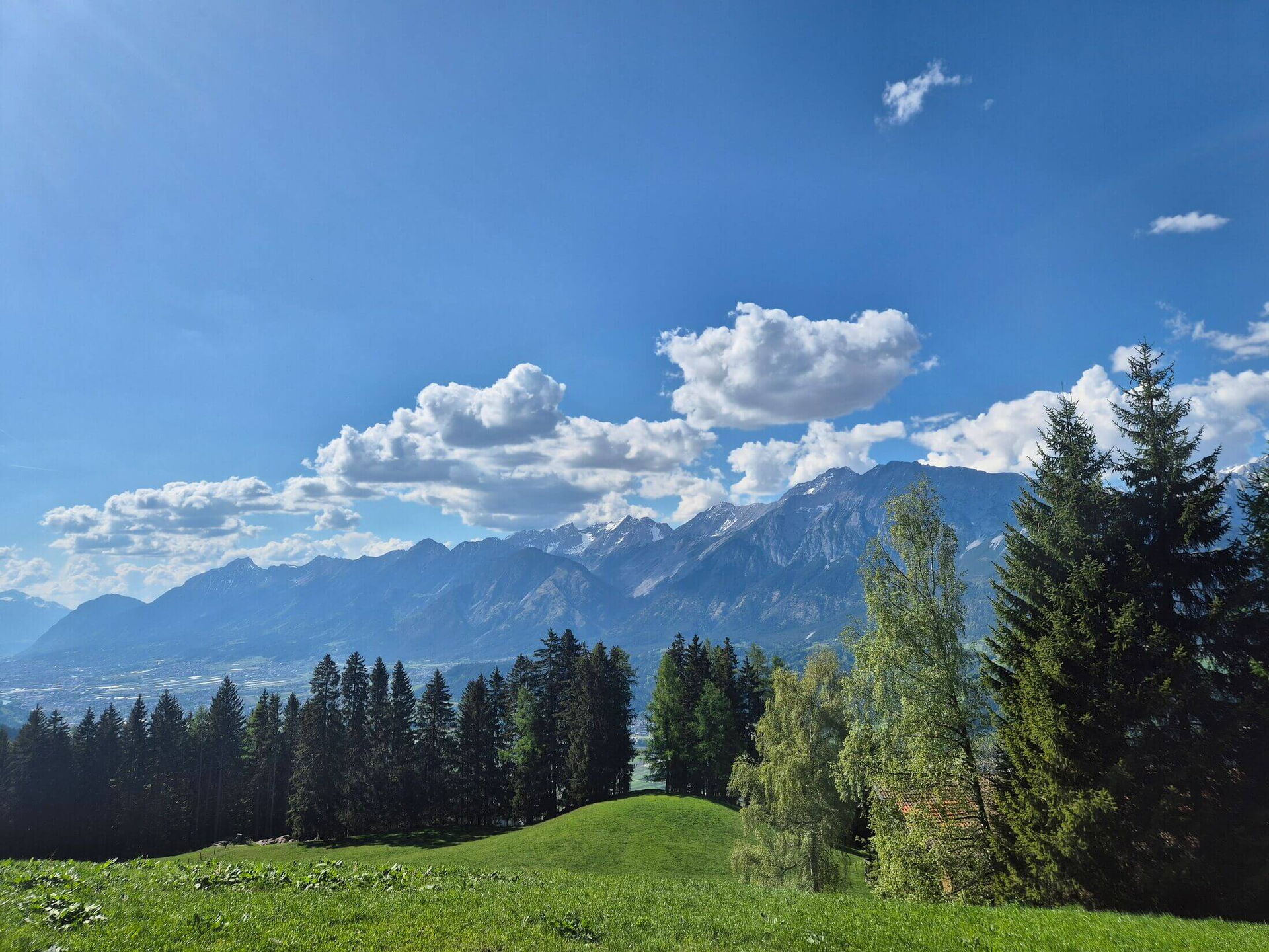 Blick aufs Karwendelgebirge.