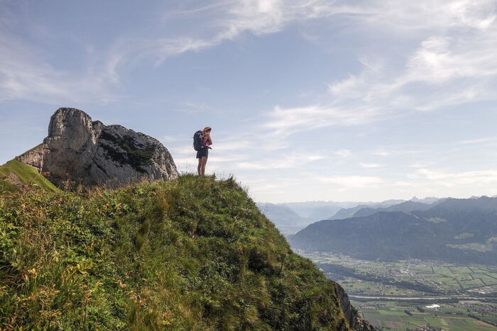 Panorama view over alpine summits