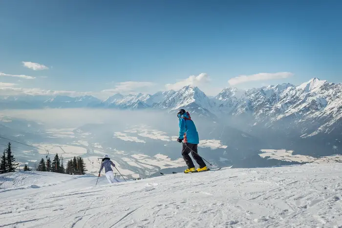 Skiing on the Kellerjoch in the Silberregion Karwendel