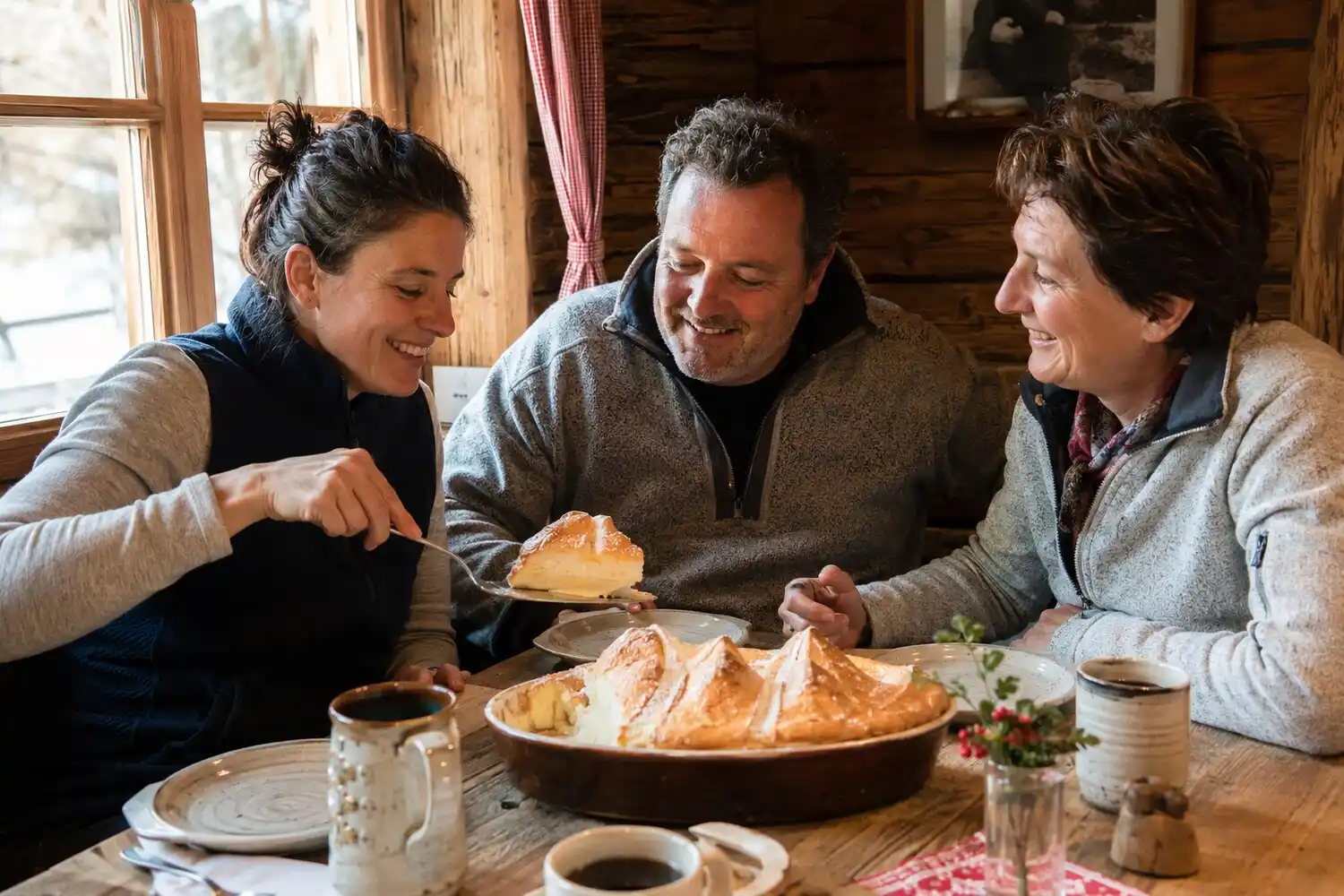 Salzburger Nockerl wird auf der Hütte zubereitet und genossen